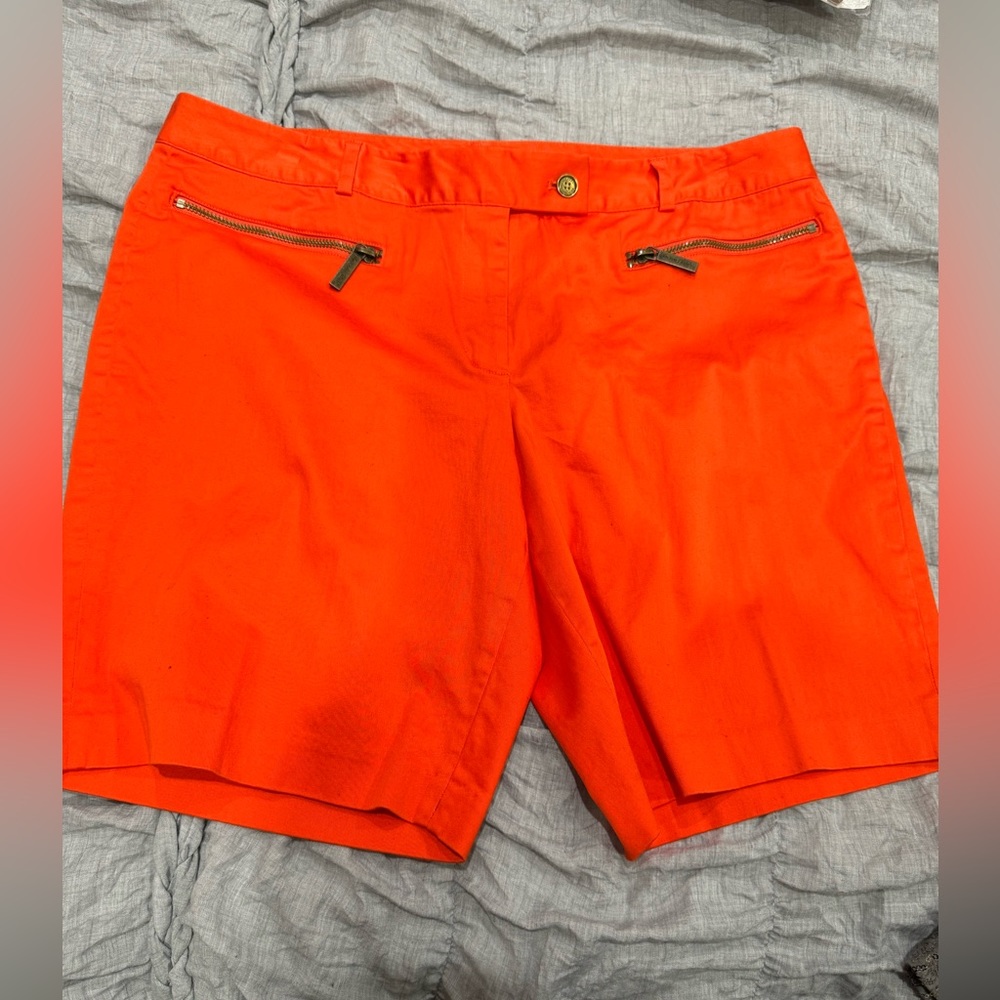 Orange Michael Kors Bermuda Shorts